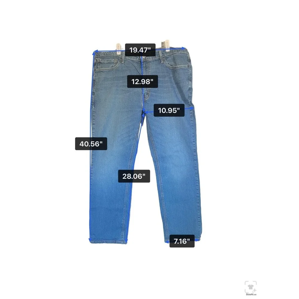 Levis 541 Jeans Mens 40x28 Blue Denim Medium Wash Athletic Fit Tapered Stretch